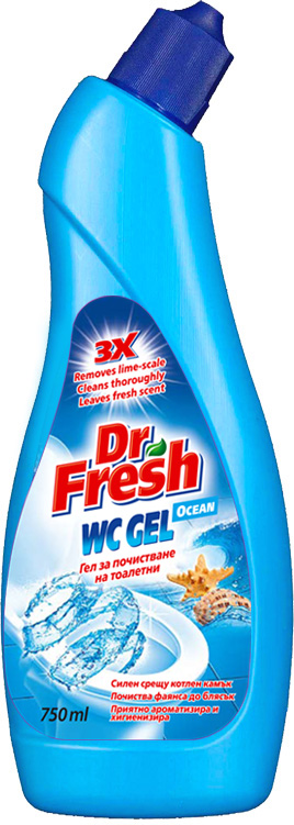 Toilet cleaner gel, 750 ml Ocean x 12